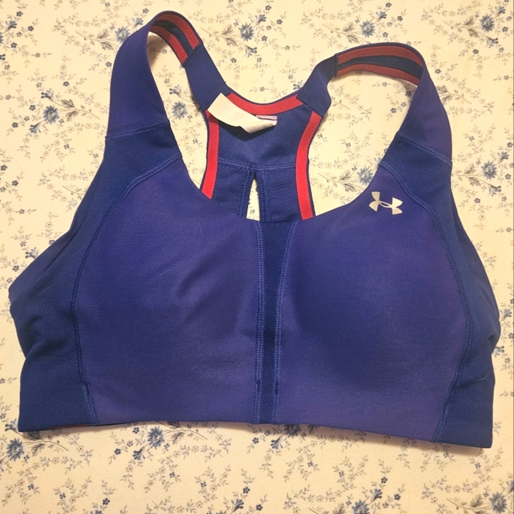 Under Armour Heat Gear Compression Sport Bra Racer Back Adjustable